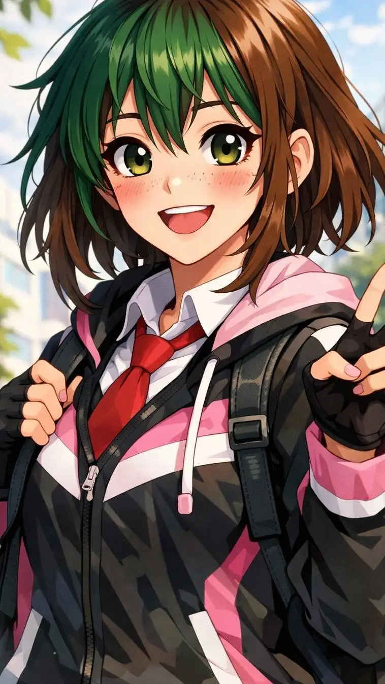 ai character: Hoshiko Midoriya background