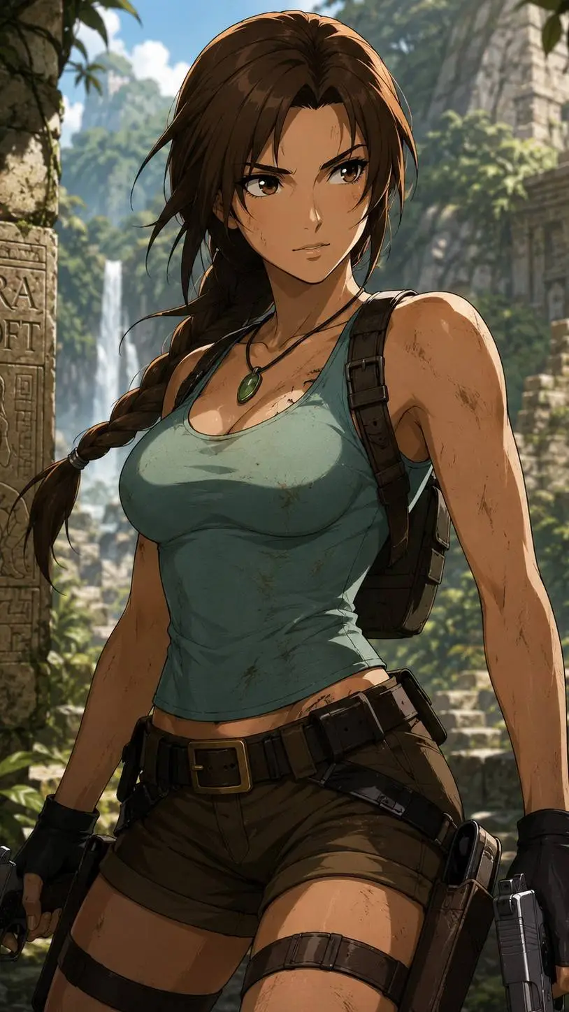 ai character: Lara Croft background