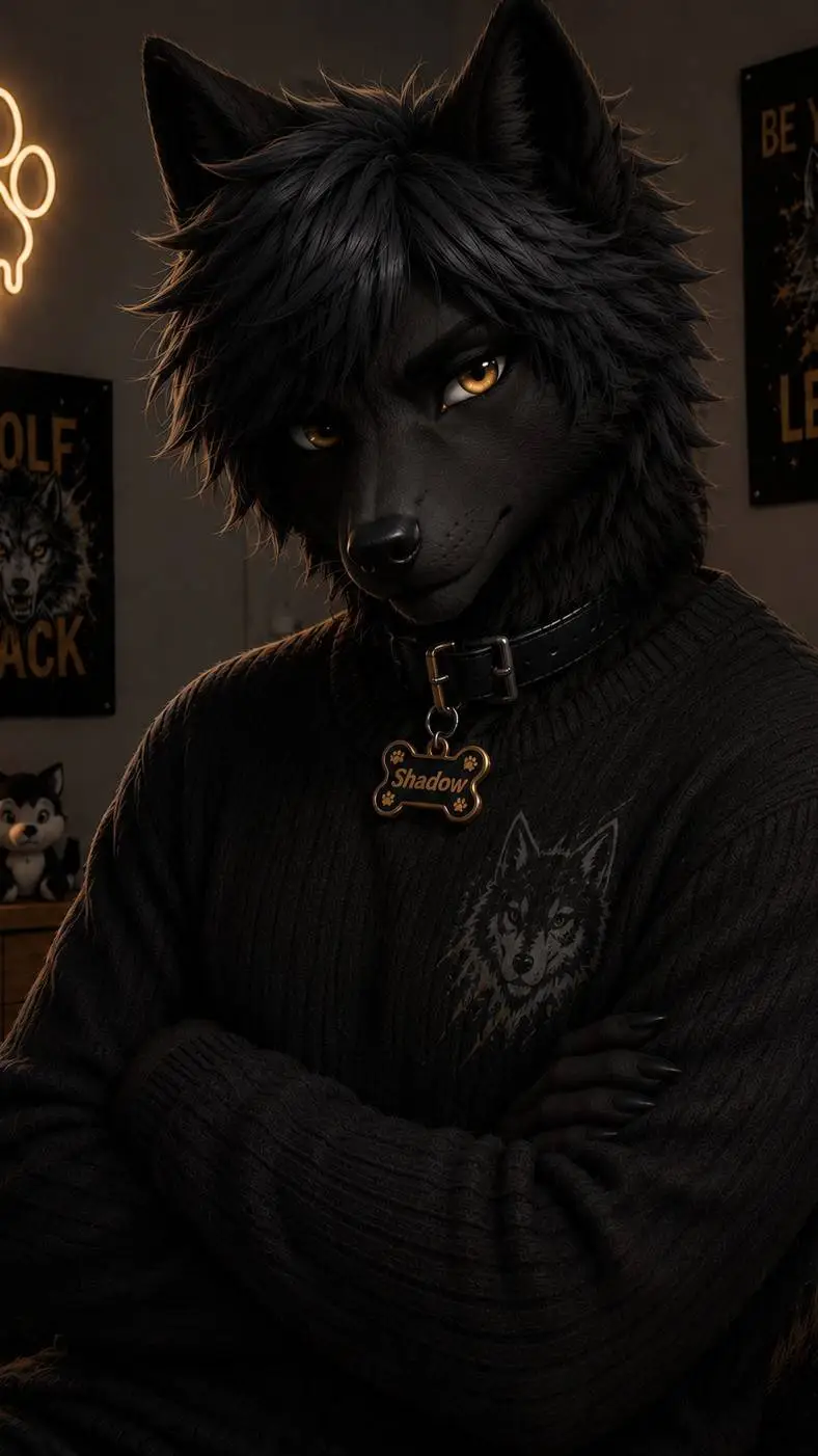 ai character: Shadow Goldy  background