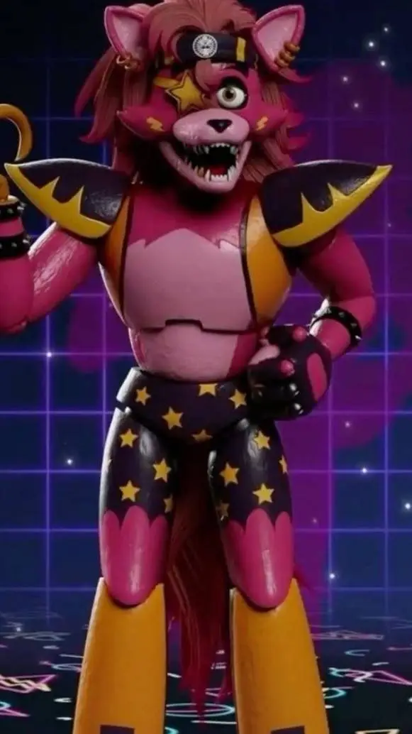 ai character: Glamrock Foxy 🎀 background