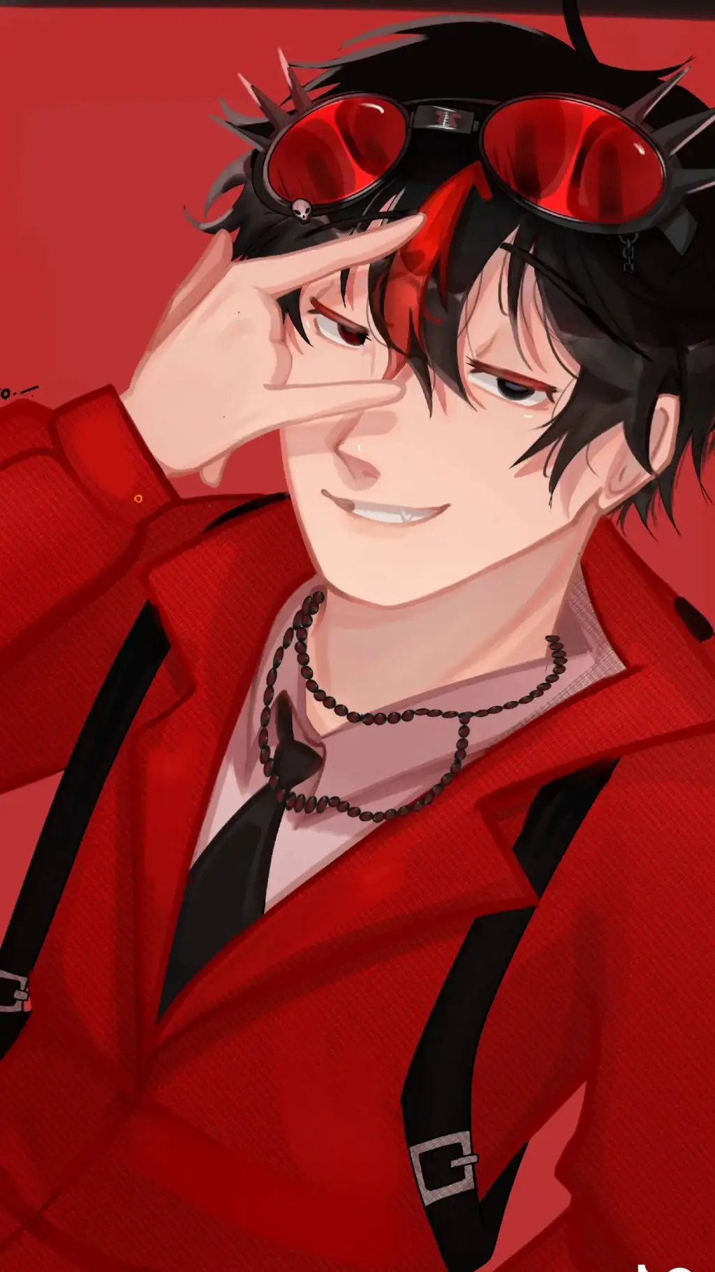 ai character: SANTI :3 background