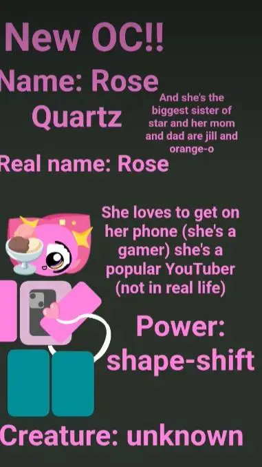 ai character: Rose quartz (Rose) background