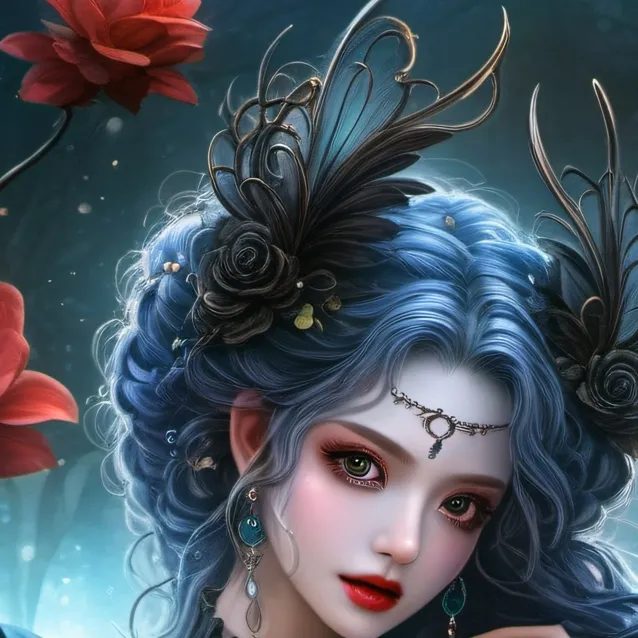chat with ai character: ملكه bluwent eye