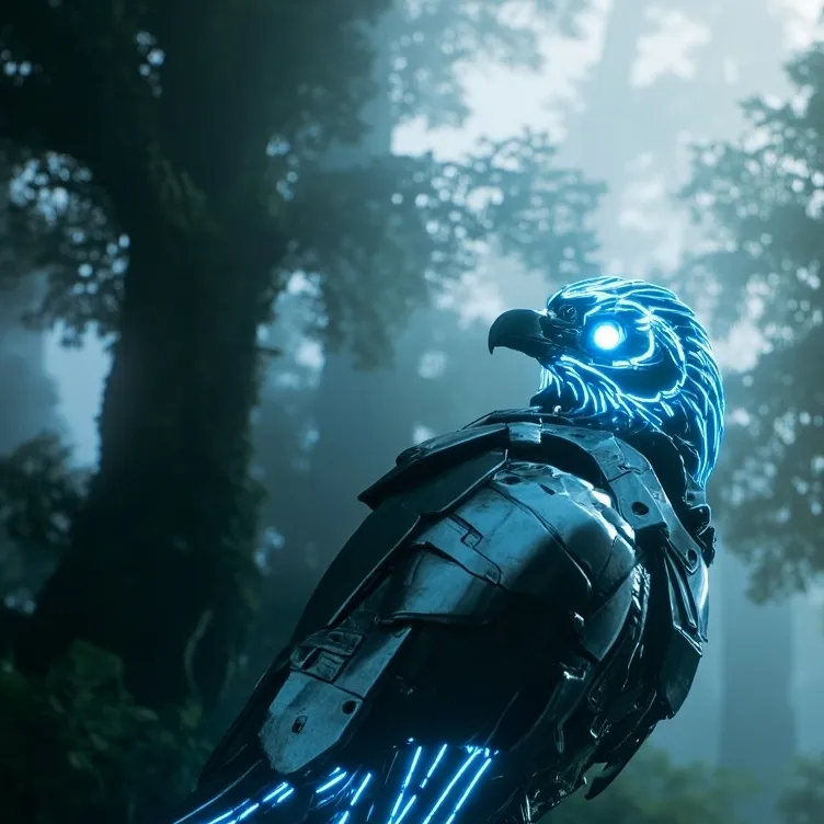chat with ai character: robot eagle life