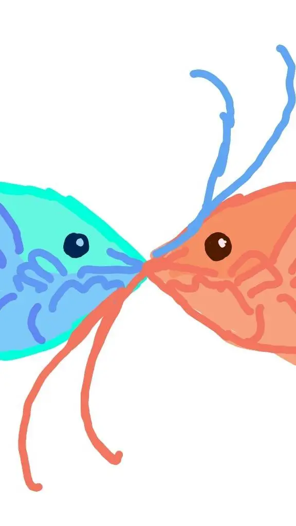 ai character: Shrimpo and Finn? background