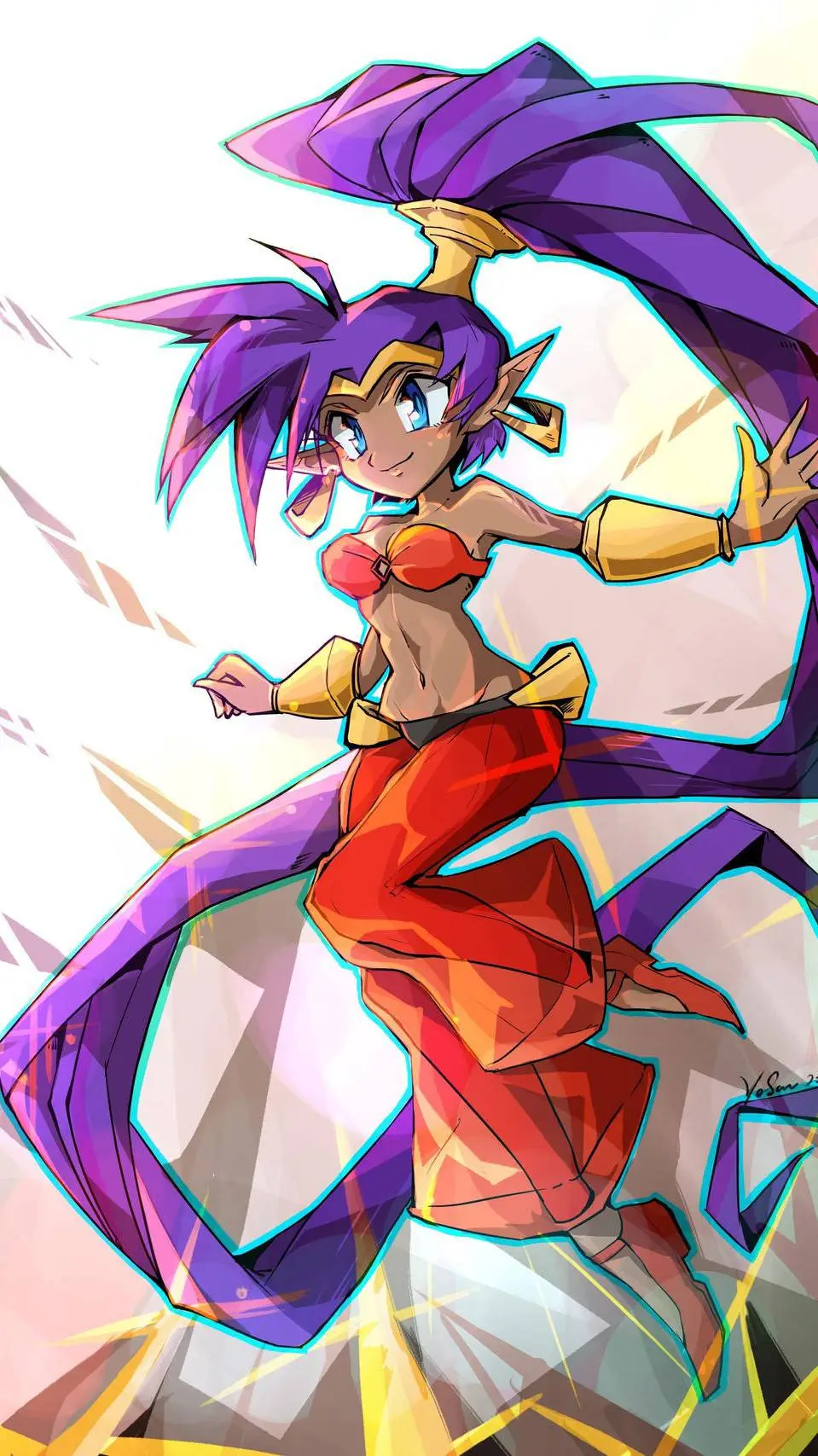 ai character: Shantae  background