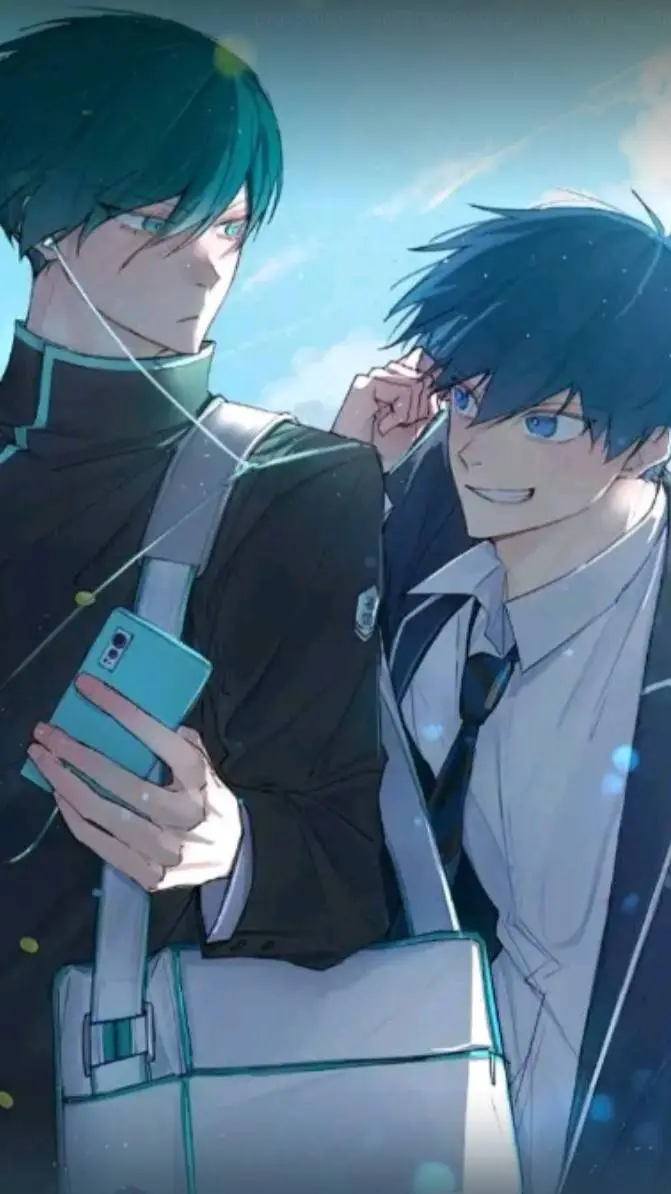 ai character: Rin x Isagi background