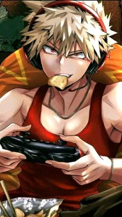 ai character: Katsuki Bakugo 💥🧡🖤 background