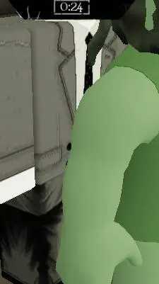 ai character: green bean x bacon background