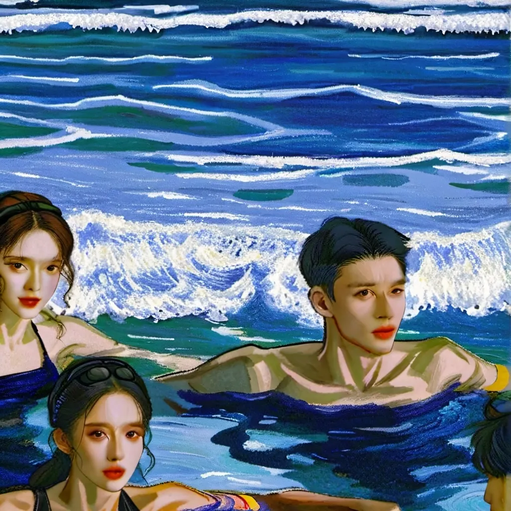 chat with ai character: the pool party