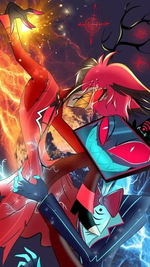 ai character: Vox vs Alastor background