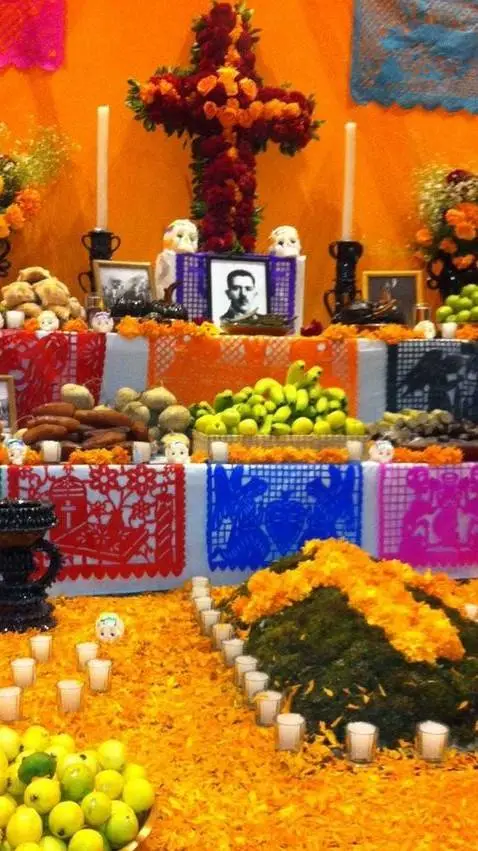 ai character: dia de muertos  background