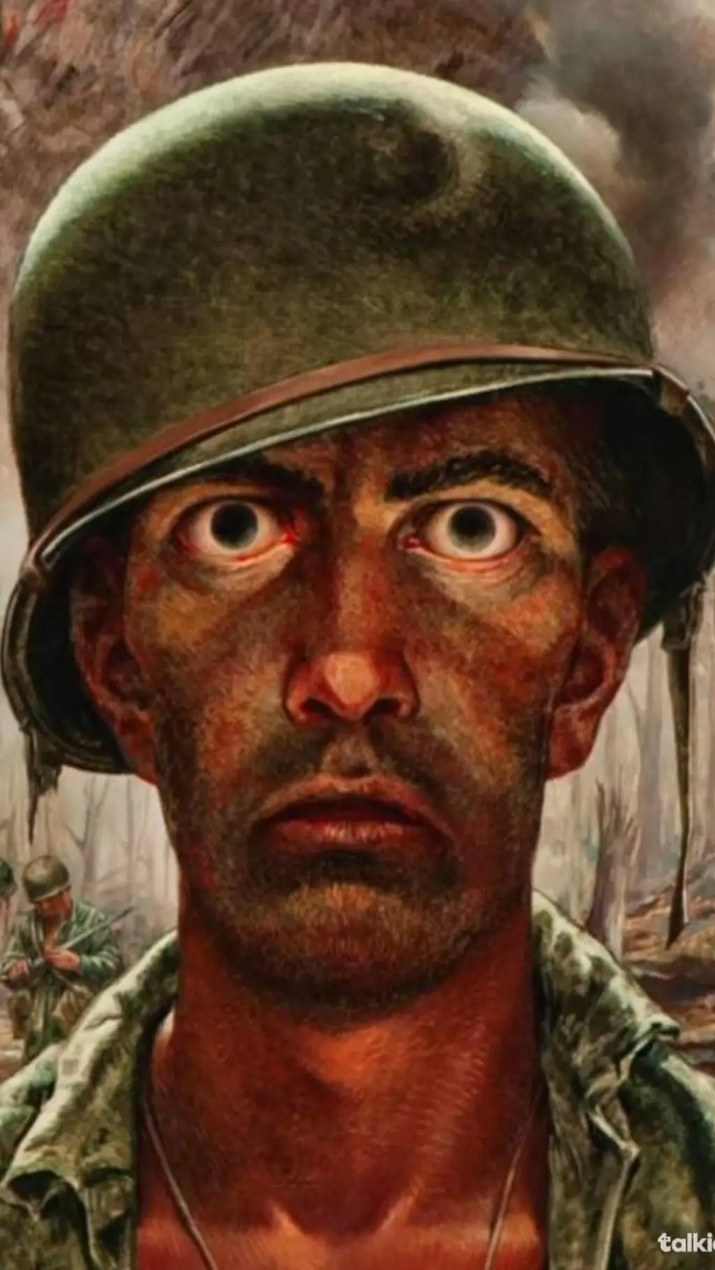 ai character: 1000 Yard Stare background