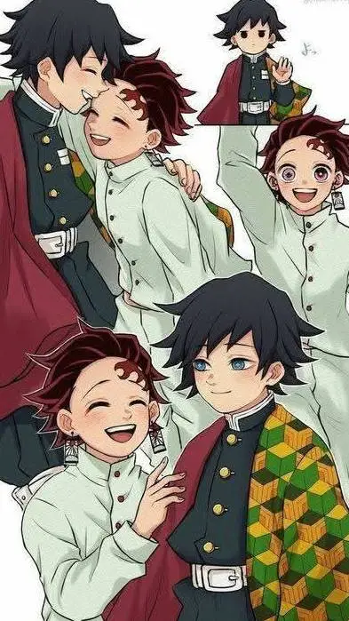 ai character: Tanjiro and Giyuu  background