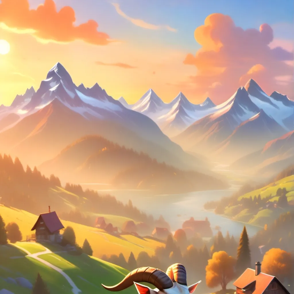 chat with ai character: Swiss alps, goats 