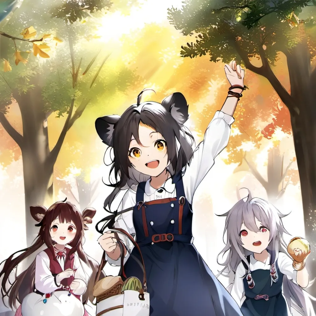 chat with ai character: wolf girls playing