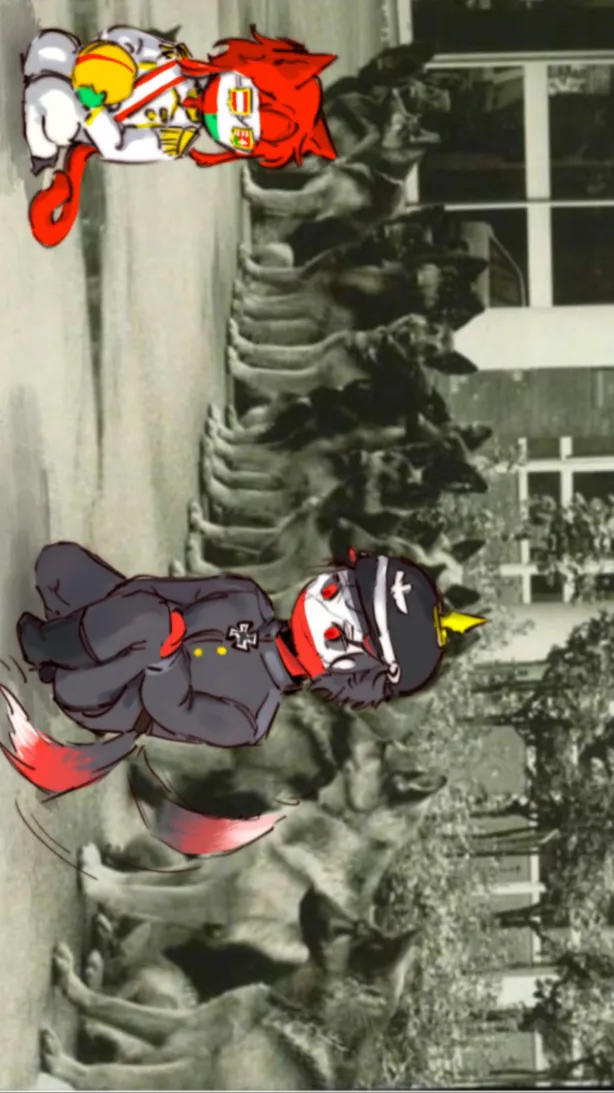 ai character: WW1 but Animals background