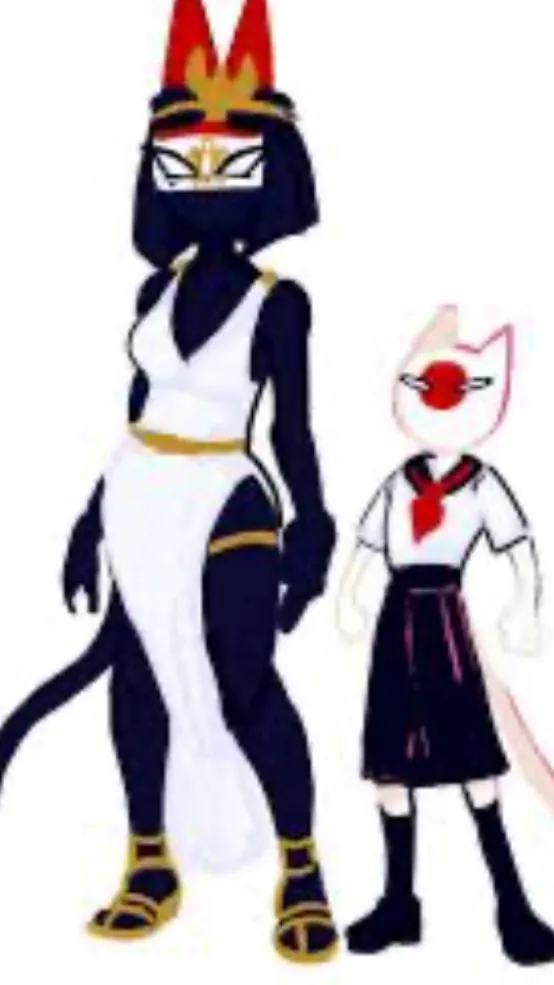 ai character: Japan & Egypt background