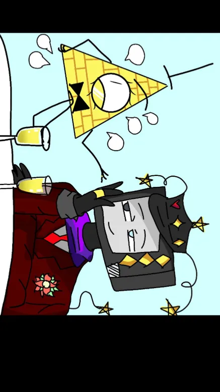 ai character: MPF x Bill Cipher background