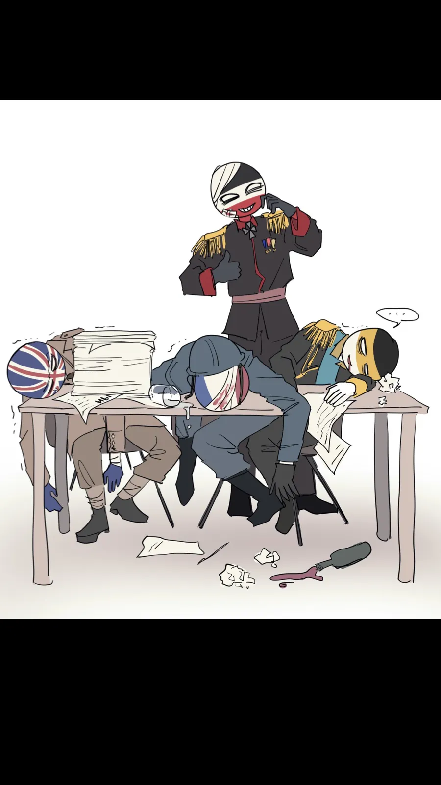 ai character: WW1 COUNTRIES background