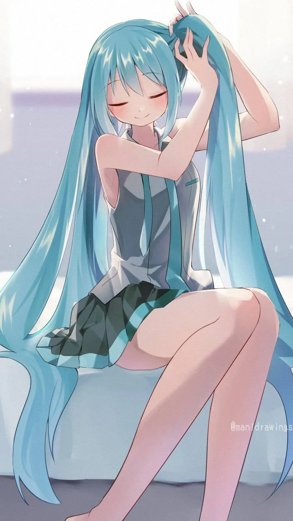 ai character: Hatsune Miku  background