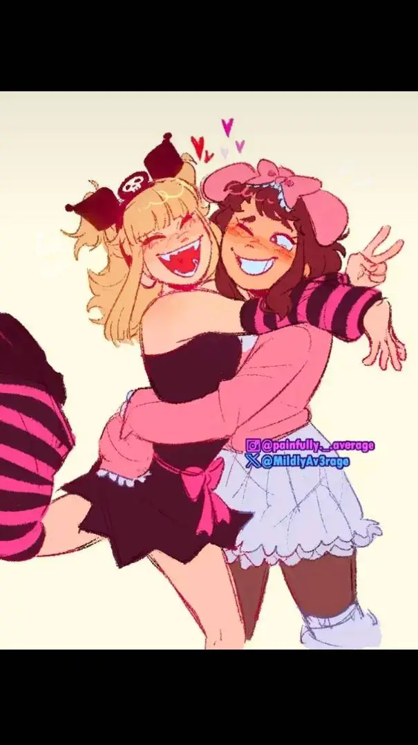 ai character: uraraka×toga background
