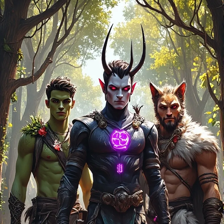 chat with ai character: Kael, Dryad, Leon