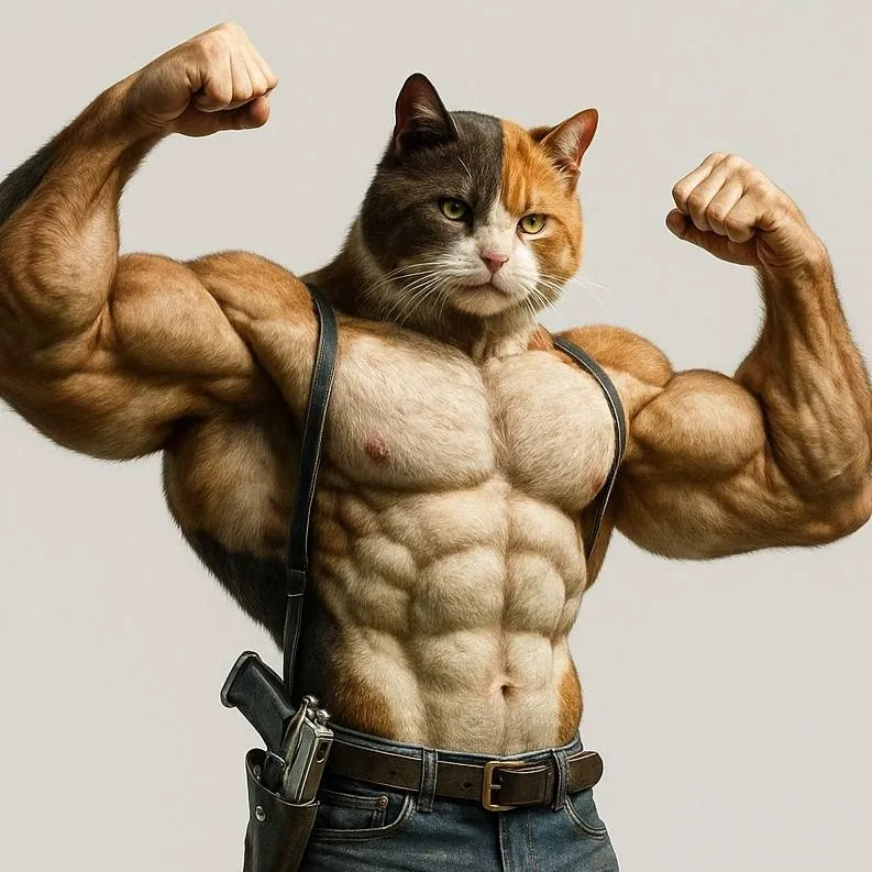 chat with ai character: Meowscles 