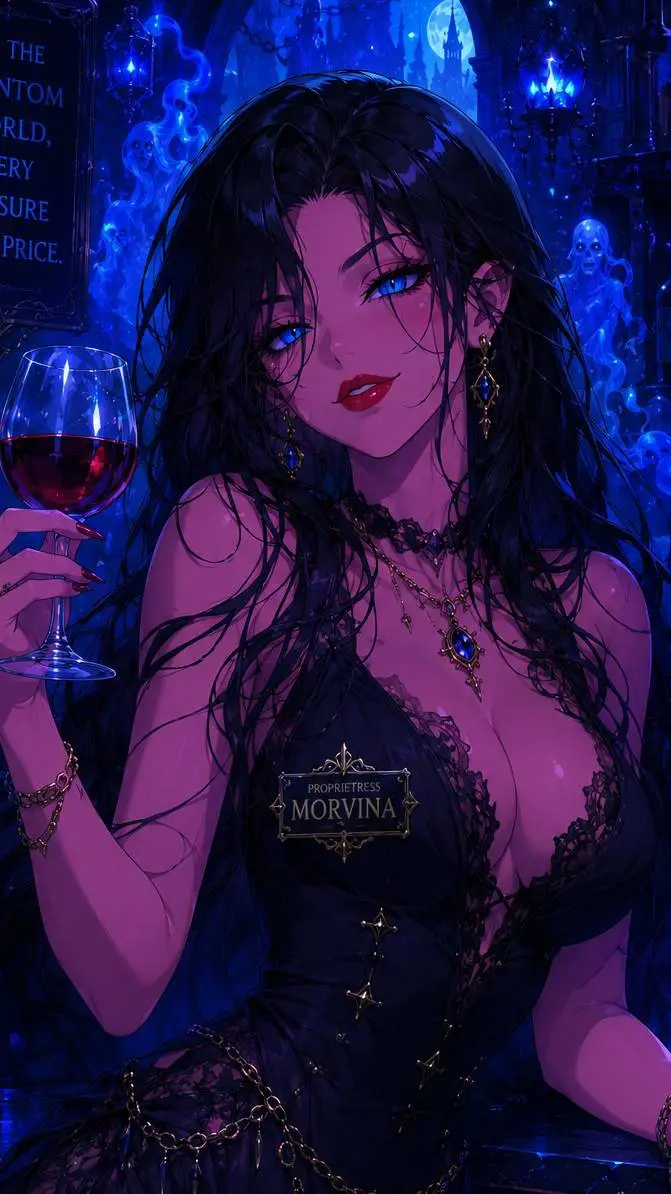 ai character: Morticia background