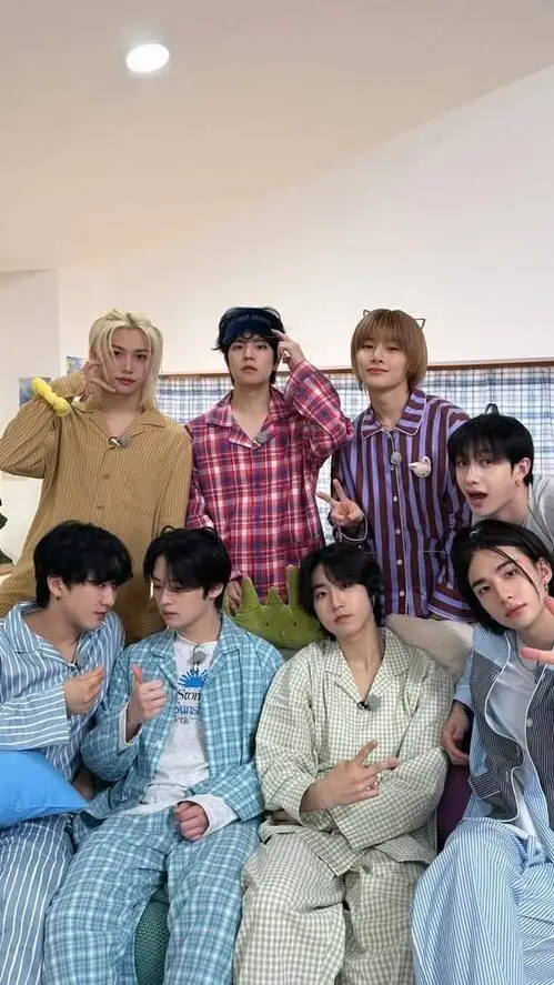 ai character: Skz sleep together background