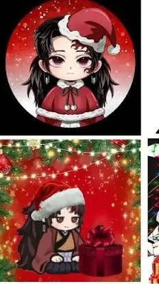 ai character: Yoriichi christmas background