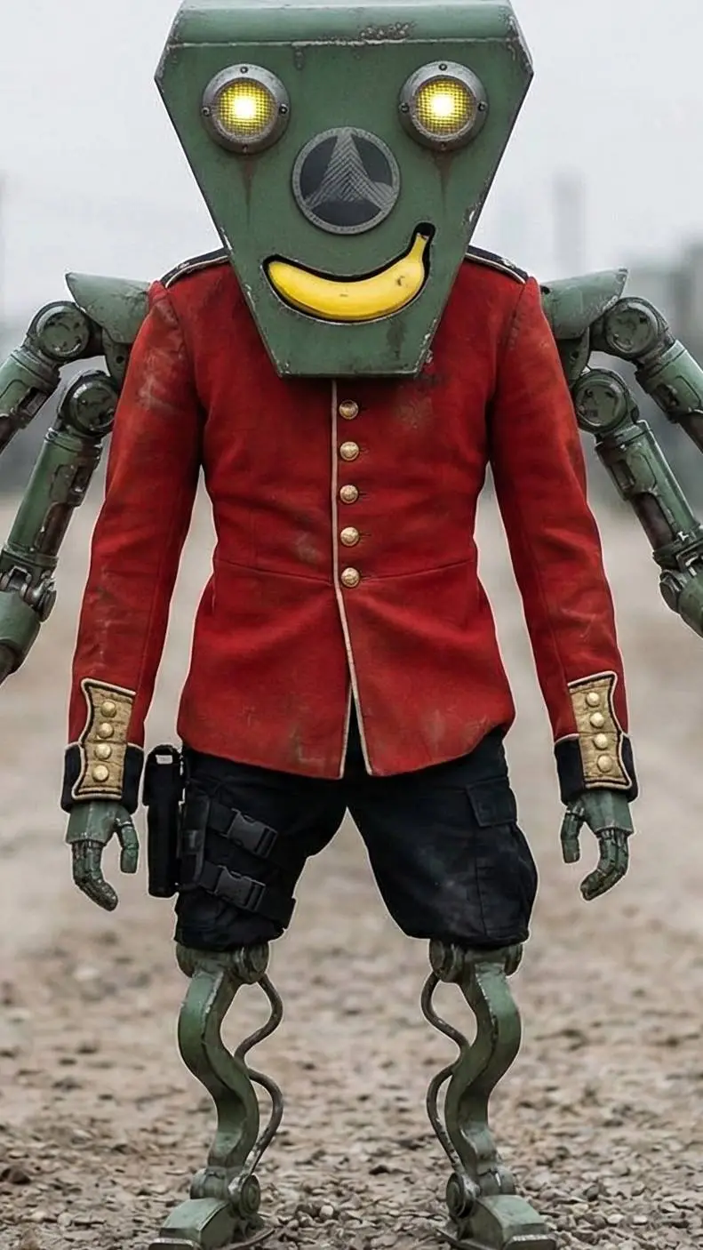 ai character: futuristic robot background