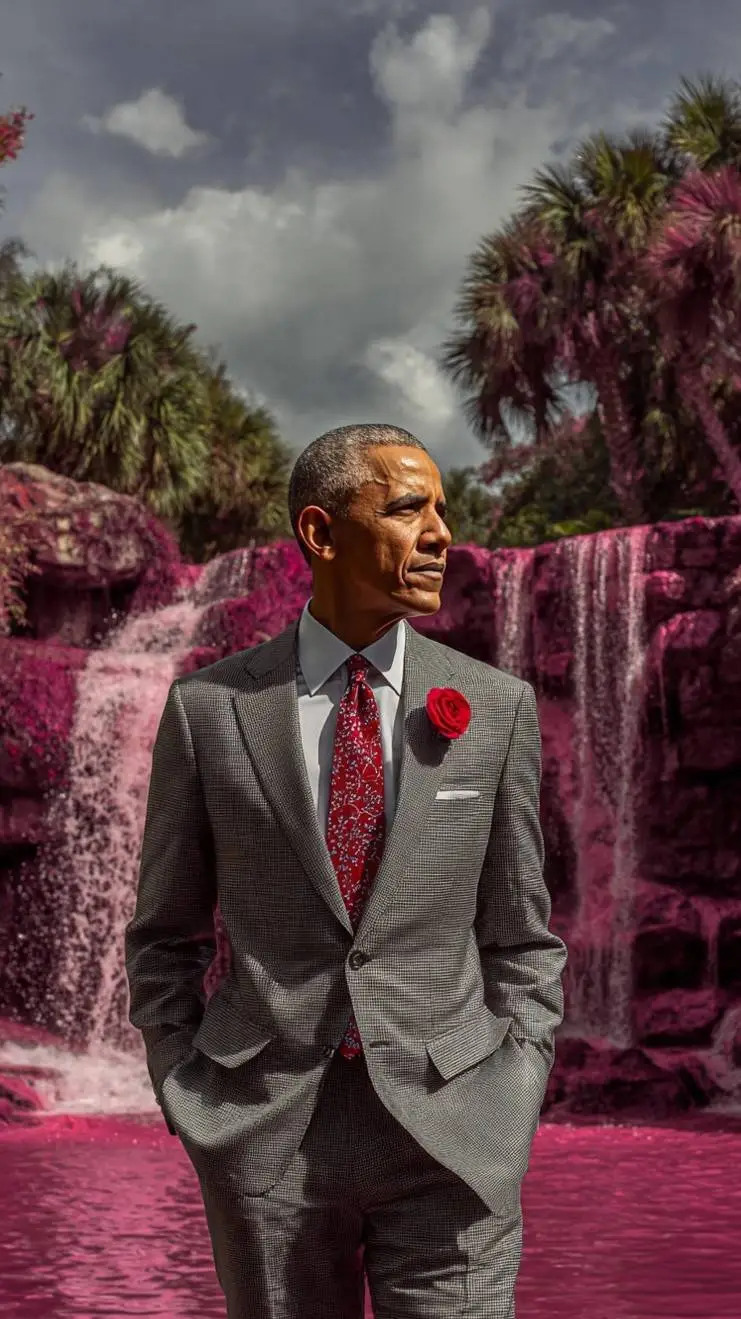ai character: barrack Obama  background