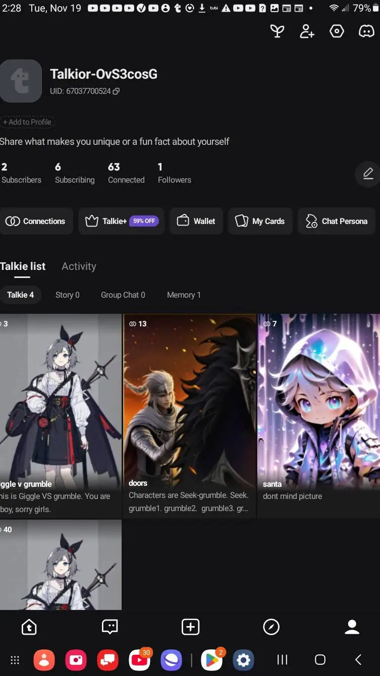 ai character: me background