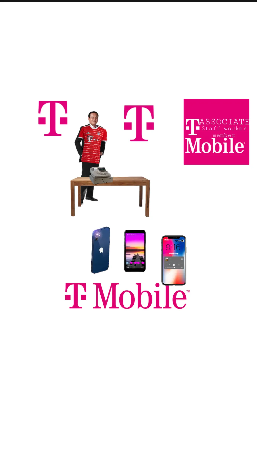 ai character: T-mobile  background