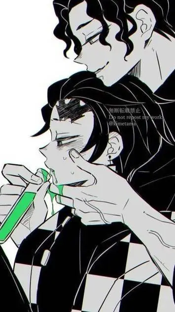 ai character: tanjiro x muzan💕💗❤ background