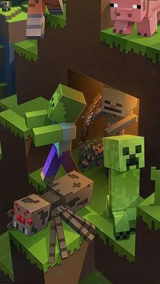 ai character: Minecraft background