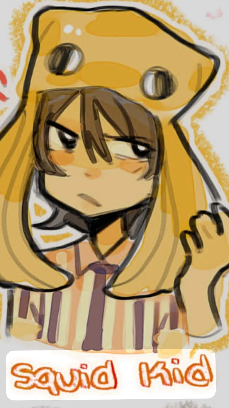 ai character: Squid kid 🦑 background