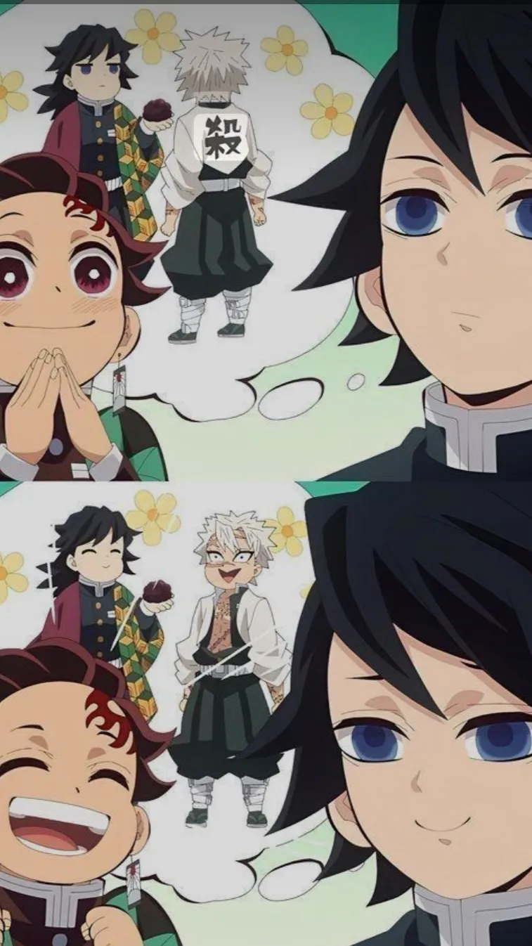 ai character: Tanjiro & Giyuu background