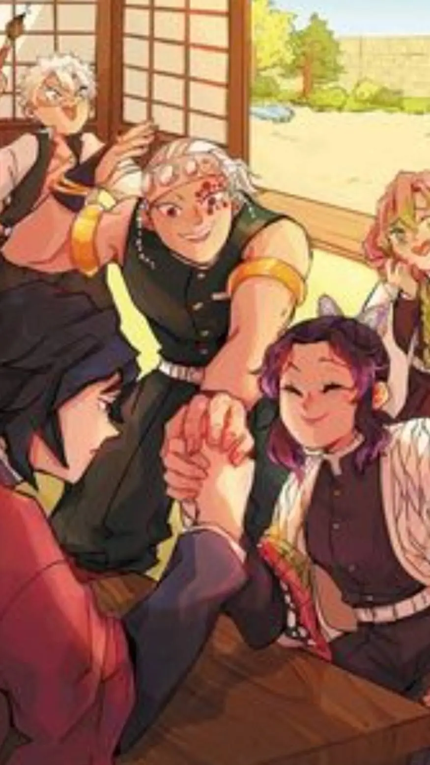 ai character: 🌊🩸 Hashira park 🩸🌊 background