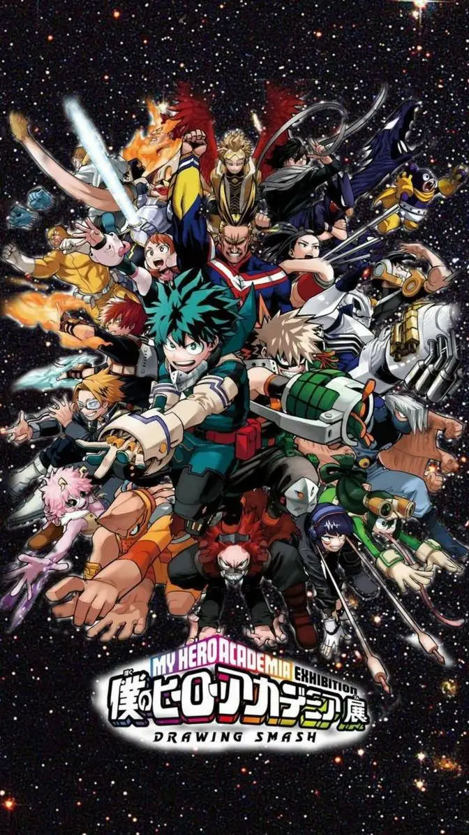 ai character: Mha vs Villians.  background