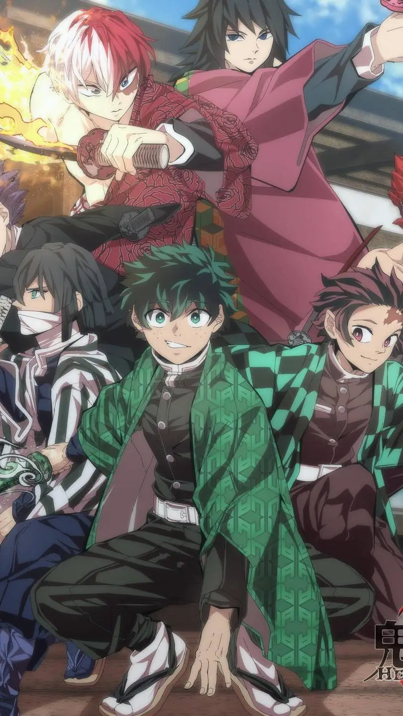 ai character: MHA × KNY background