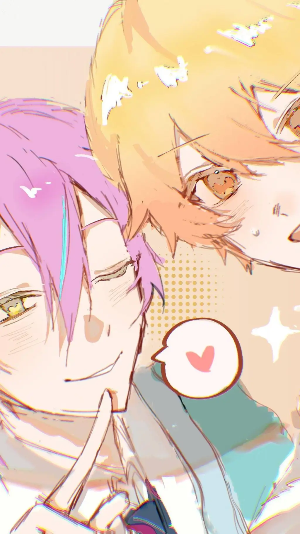 ai character: Ruikasa 💜🧡 background
