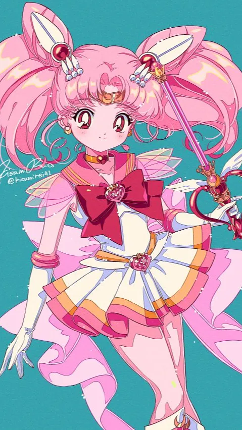 ai character: Sailor chibi moon background