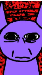 ai character: Durple sprunked  background