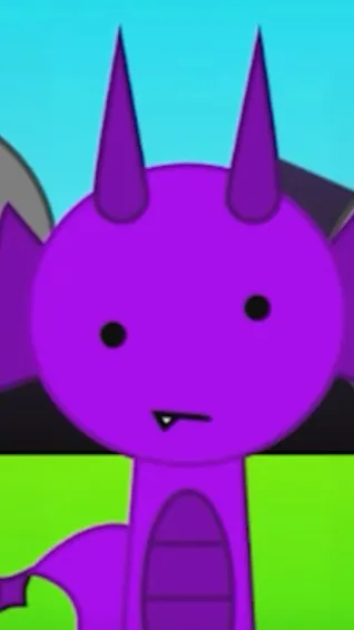 ai character: Talking durple  background