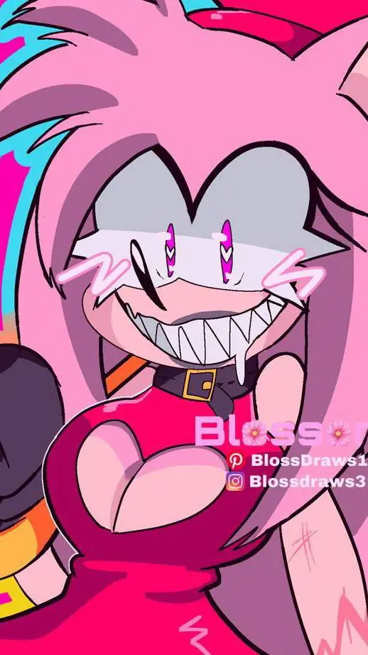 ai character: crazy amy rose  background