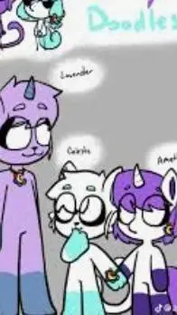 ai character: Hijos de 💜🩵 background
