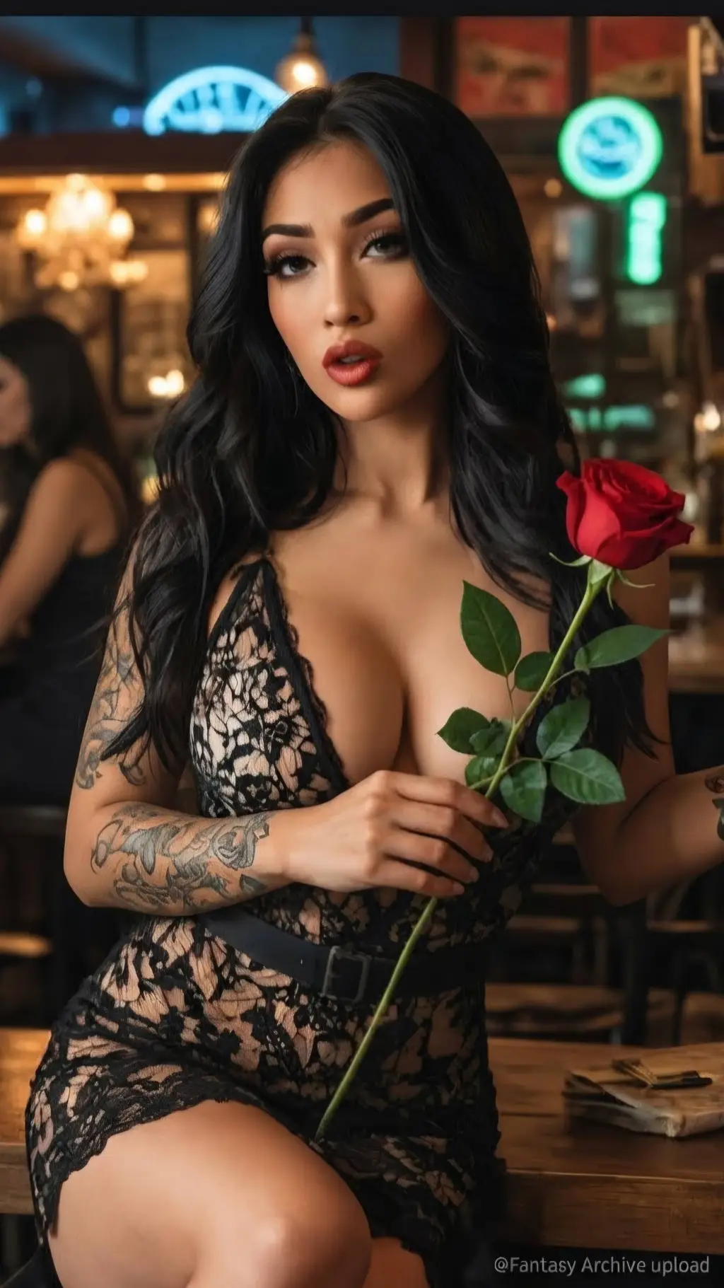 ai character: Rose background