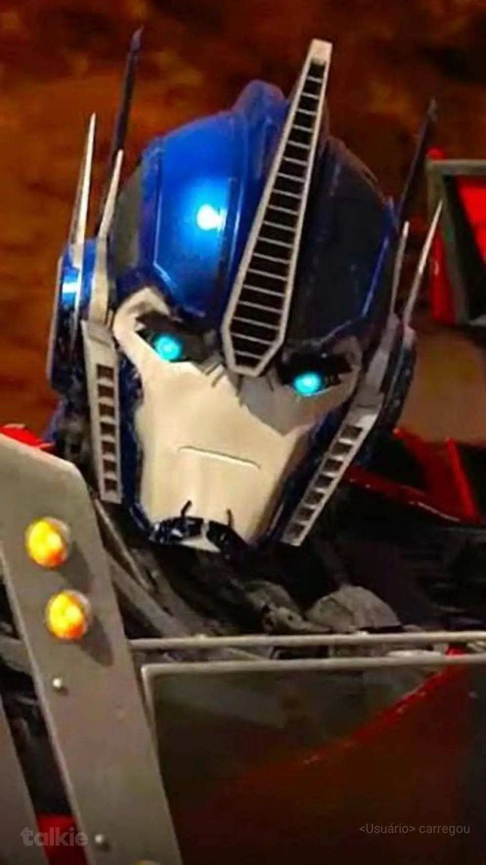 ai character: Optimus Prime background